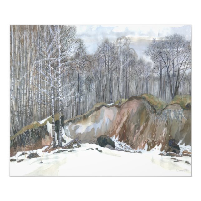 Snowy ravine photo print (Front)