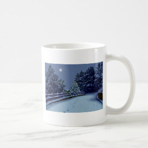 Snowy Road and Winter Trees Coffee Mug