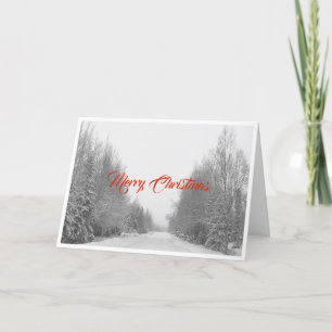 Snowy Road Christmas Card