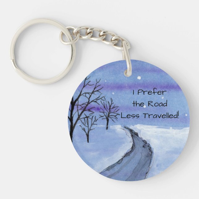 Snowy Road Key Ring (Front)