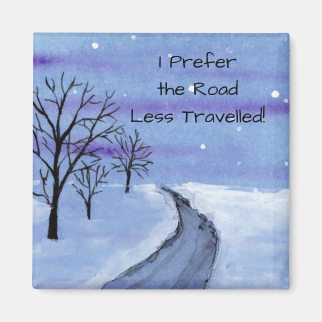 Snowy Road Magnet (Front)