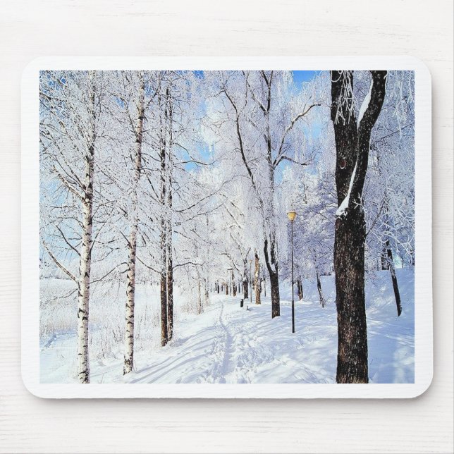 Snowy Road Mouse Mat (Front)