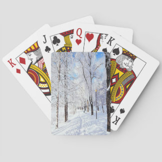 Snowy Road Playing Cards