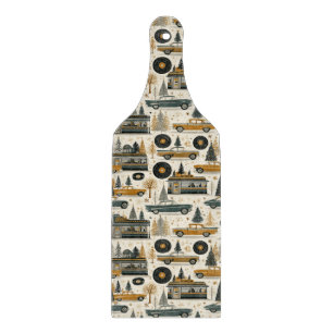 Snowy Roadside Americana Entertaining Decor Cutting Board