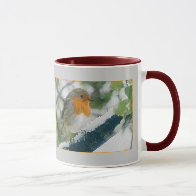 Snowy Robin Mug (Right)