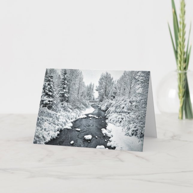 Snowy San Miguel in Telluride Colorado Holiday Card (Front)