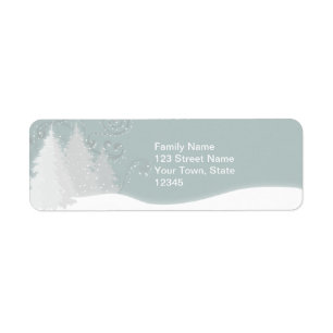 Snowy Scene Return Address Label