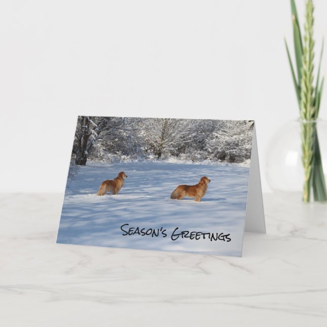 Snowy Season's Greetings Card (Front)