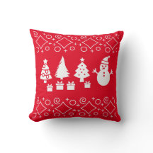 Snowy Serenity: Christmas Trees and Snowman design