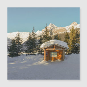 Snowy Serenity: Lake Louise and the Majestic Mount