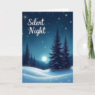 Snowy Silent Night Christmas Card