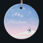 Snowy/snowman Christmas ornament<br><div class="desc">Snowy Christmas ornament</div>