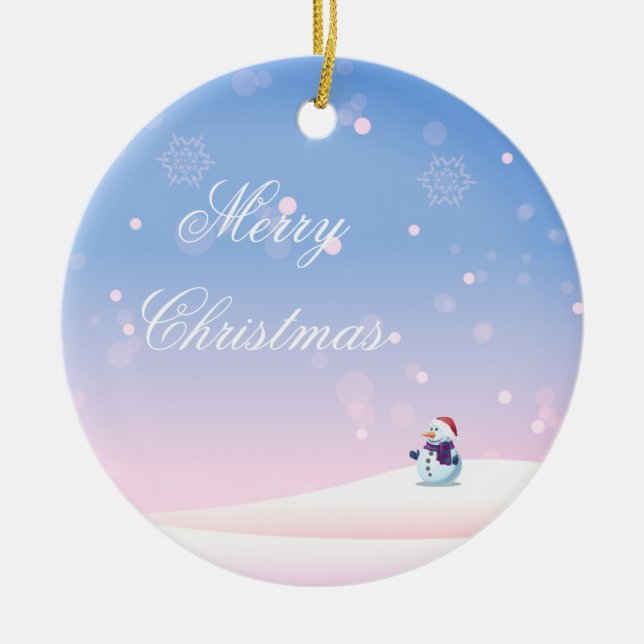 Snowy/snowman Christmas ornament (Front)