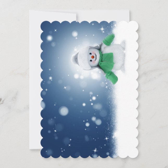 Snowy Snowman Holiday Card (Front)