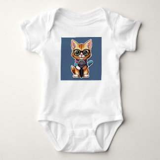 "Snowy Softness: White Cat Cutie Tee 🍼🐱"
