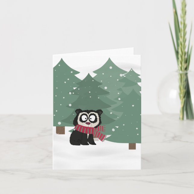 Snowy Spectacled Bear Card (Front)