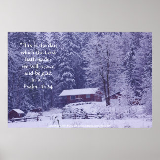 Snowy Splendour 3 Print w/Scripture Verse