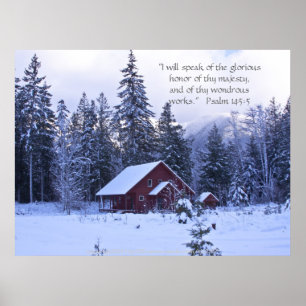 Snowy Splendour Print w/Scripture Verse