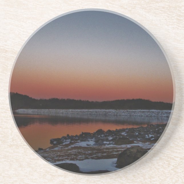 Snowy Sunset at Lake Arrowhead Coaster (Front)