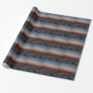 Snowy Sunset at Lake Arrowhead Wrapping Paper