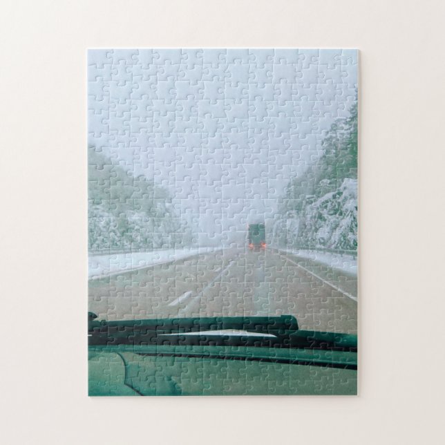 Snowy Swedish Road Trip Jigsaw Puzzle (Vertical)