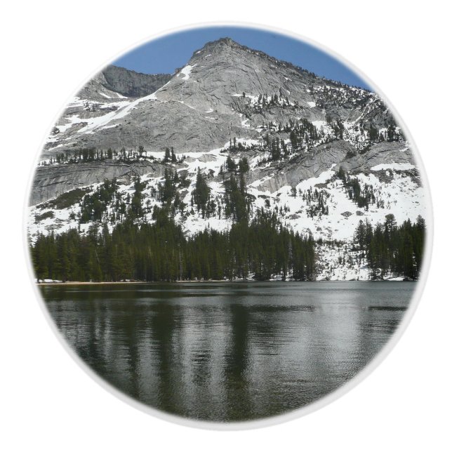 Snowy Tenaya Lake Yosemite National Park Photo Ceramic Knob (Front)