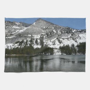 Snowy Tenaya Lake Yosemite National Park Photo Tea Towel
