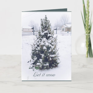 Snowy Tree - Let it Snow Card
