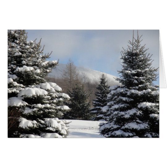 snowy tree scene card