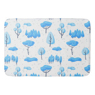 Snowy Trees Bath Mat