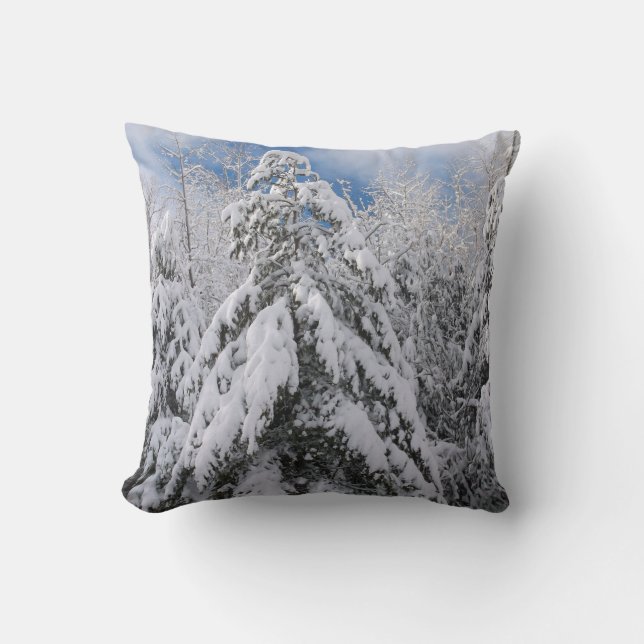 Snowy Trees Cushion (Front)