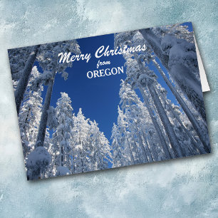 Snowy Trees from Oregon Christmas Card