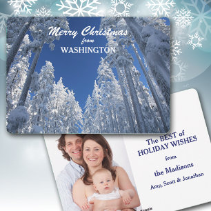 Snowy Trees from Washington Photo Template