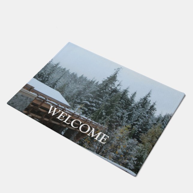 Snowy Trees in Whistler Doormat (Angled)