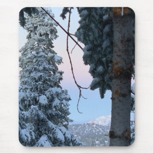 Snowy Trees Mouse Mat