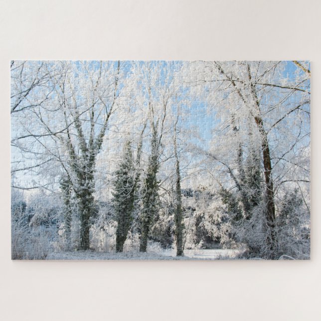 Snowy Trees Winter, 1014 pieces Jigsaw Puzzle (Horizontal)