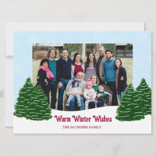 Snowy Trees Winter Scene Holiday Card