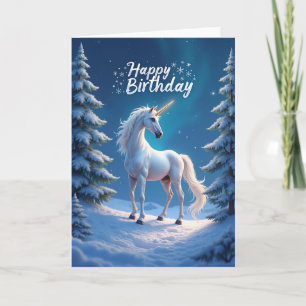 Snowy Twilight Birthday Card