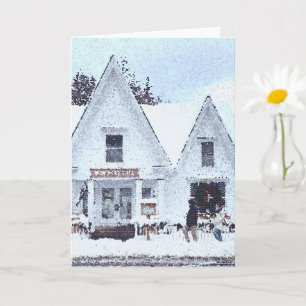 Snowy Vermont Folded Greeting Card