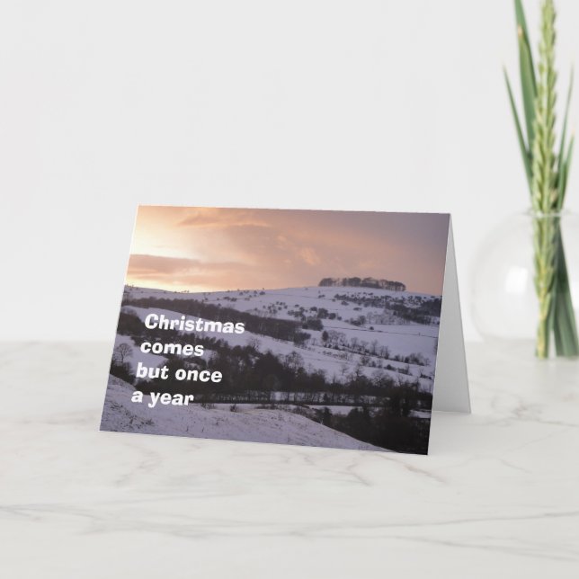 Snowy view Christmas card (Front)