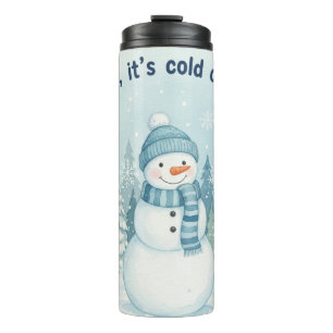 Snowy Watercolor Serenity Thermal Tumbler