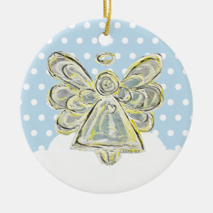 Snowy White Christmas Angel Ornament