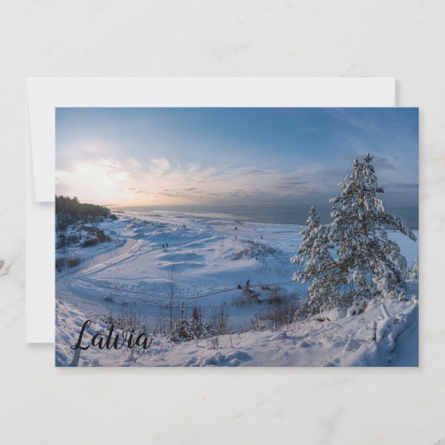 Snowy winter Baltic sea coast (Front)