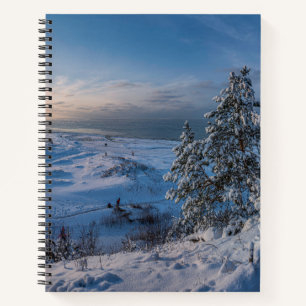 Snowy winter Baltic sea coast Notebook