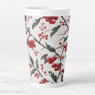 Snowy Winter Berry Latte Mug