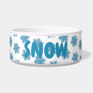 Snowy Winter Blue Snowflake Snow Dog Personalised
