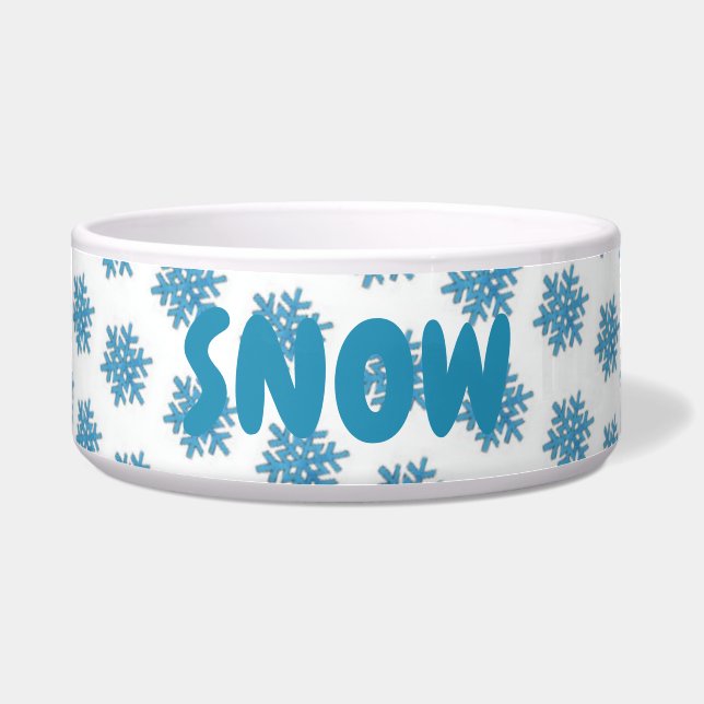 Snowy Winter Blue Snowflake Snow Dog Personalised (Front)