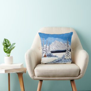 Snowy Winter Bright Cushion