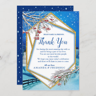 Snowy Winter Fantasy Thank You Card