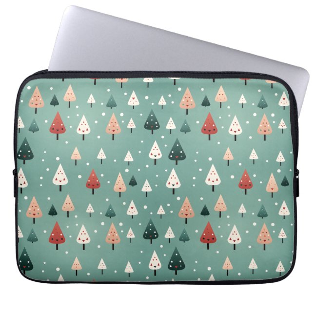 Snowy Winter Forest laptop sleeve (Front)